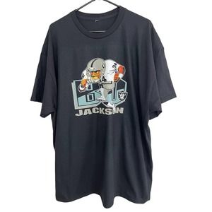 MENS BO JACKSON RAIDERS CARTOON CHARACTER FOOTBALL SHIRT SIZE XXL NWOT